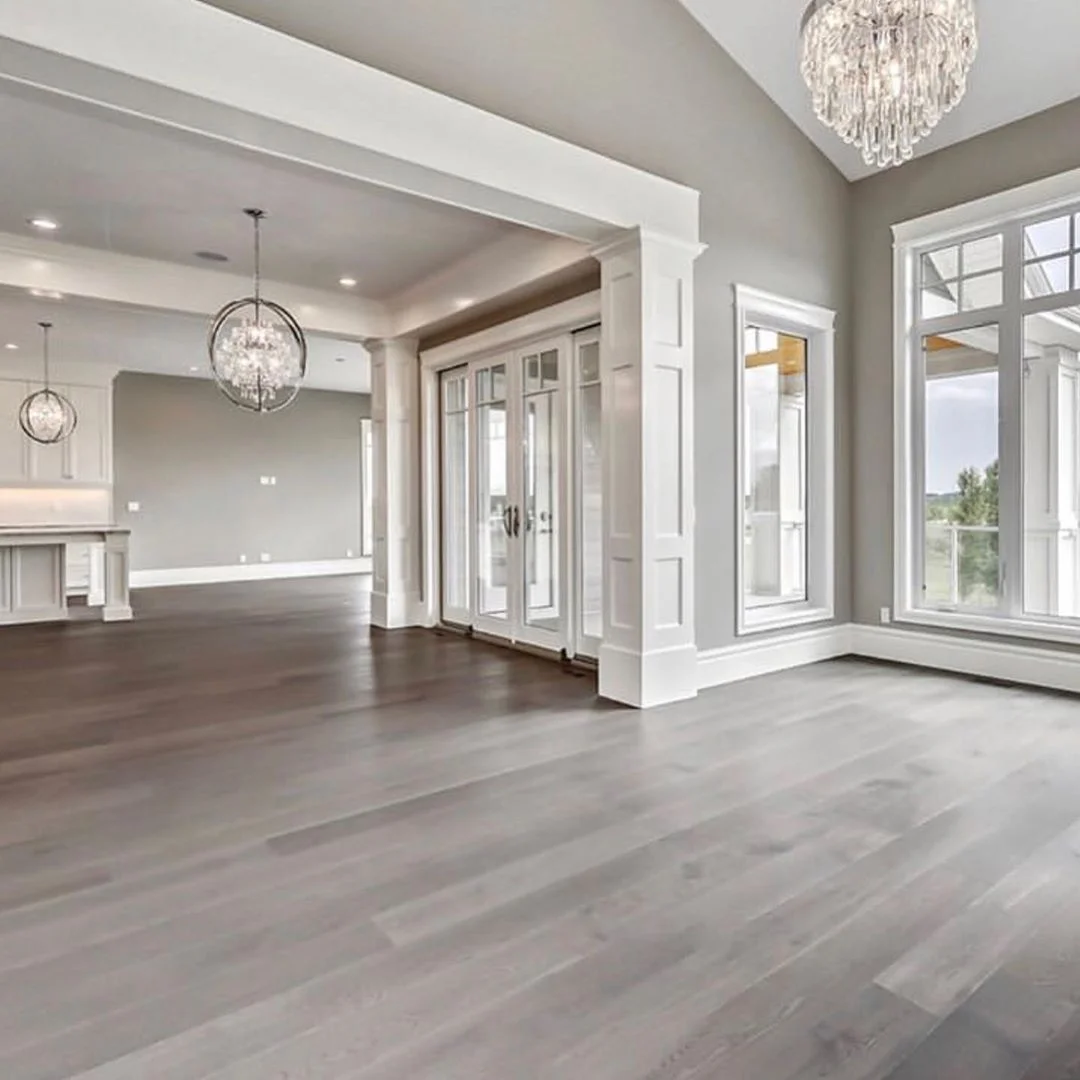Light-filled finished home interior shown as design inspiration